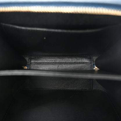 Chanel Caviar Quilted Small CC Filigree Vanity Case Navy Black 5 of 10
