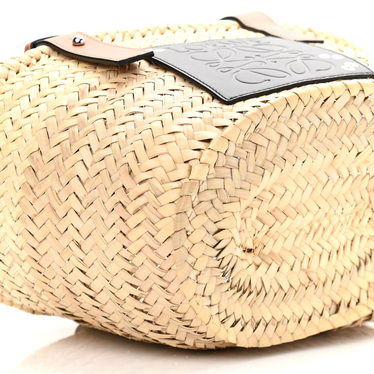 X MY NEIGHBOR TOTORO Raffia Dust Bunnies Basket Tote Bag Black Tan