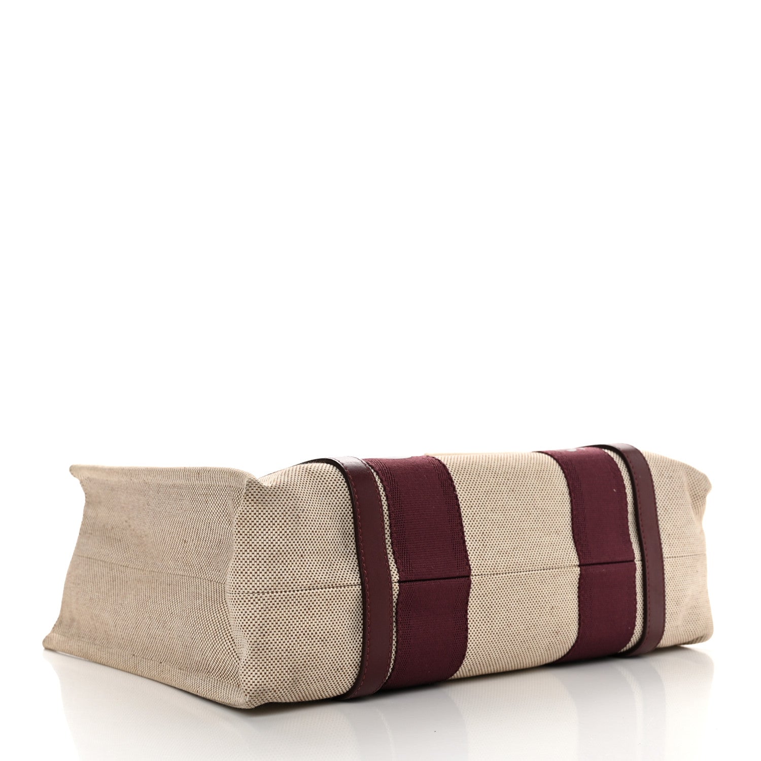 Chloe Cotton Calfskin Medium Woody Ribbon Tote Burgundy 4 of 10