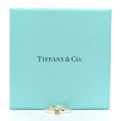 Tiffany Sterling Silver Peridot Stacking Ring 53 6.5 5 of 5