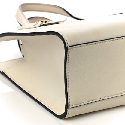 Gucci Calfskin Marmont Ribbon Top Handle Bag White 10 of 12