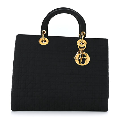 Christian Dior Nylon Cannage Large Lady Dior Black 1 of 11