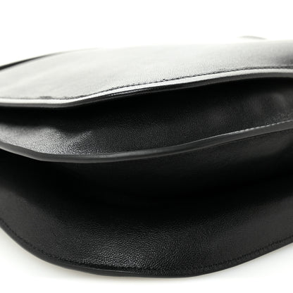 Celine Shiny Lambskin Soft Triomphe Besace Bag Black 8 of 9