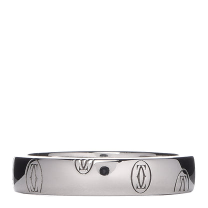 Cartier 18K White Gold 4mm Happy Birthday Band Ring 51 5.75 3 of 4