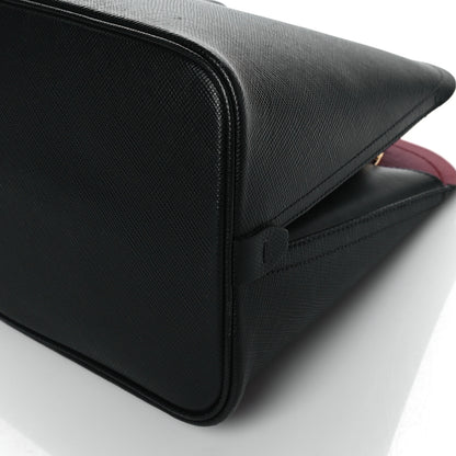 Prada Saffiano Cuir Matinee Tote Black Cherry 16 of 19
