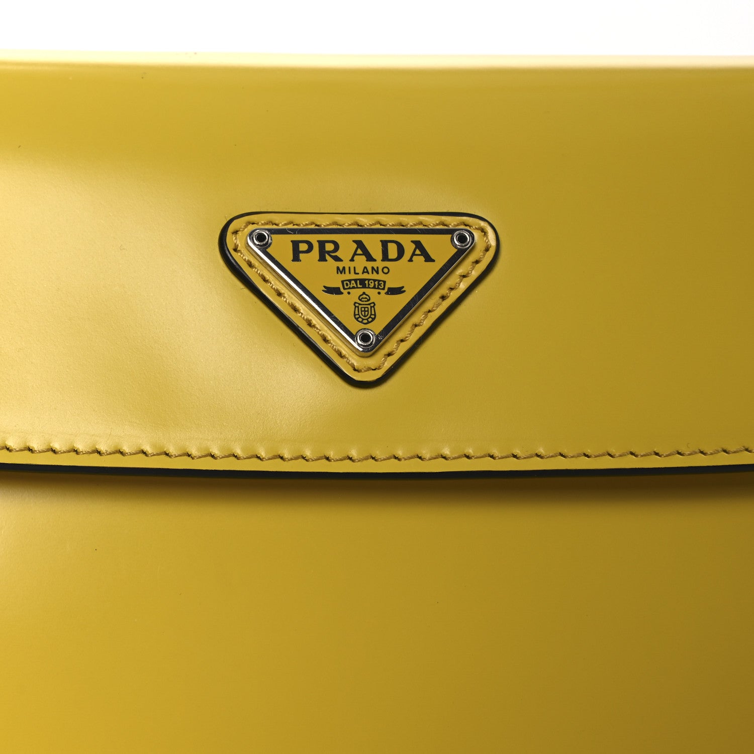 Prada Spazzolato Cleo Flap Shoulder Bag Sole Black 8 of 11