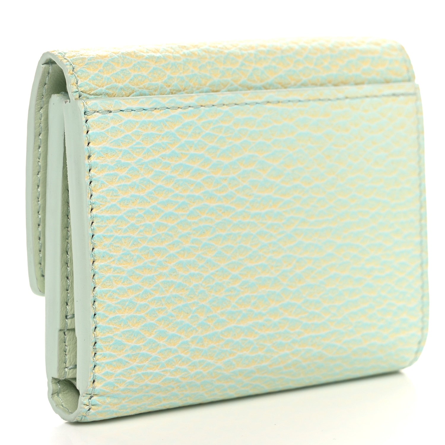 Louis Vuitton Taurillon Summer Stardust Capucines XS Wallet Vert D'Eau 3 of 7