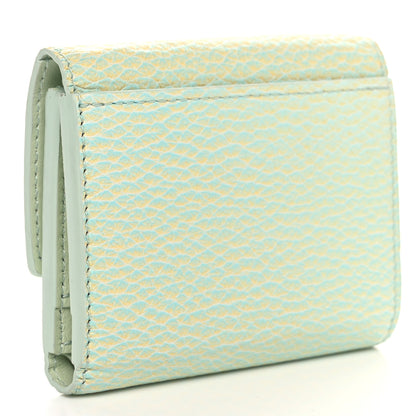 Louis Vuitton Taurillon Summer Stardust Capucines XS Wallet Vert D'Eau 3 of 7