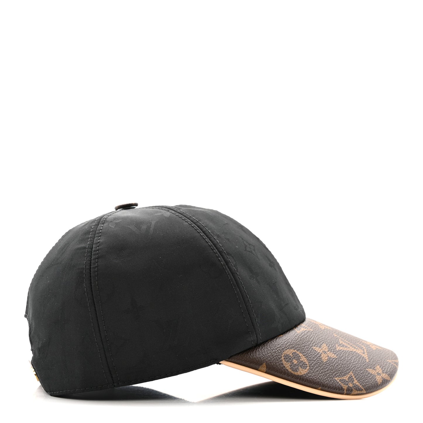 Polyester Silk Monogram LV Get Ready Cap M Black