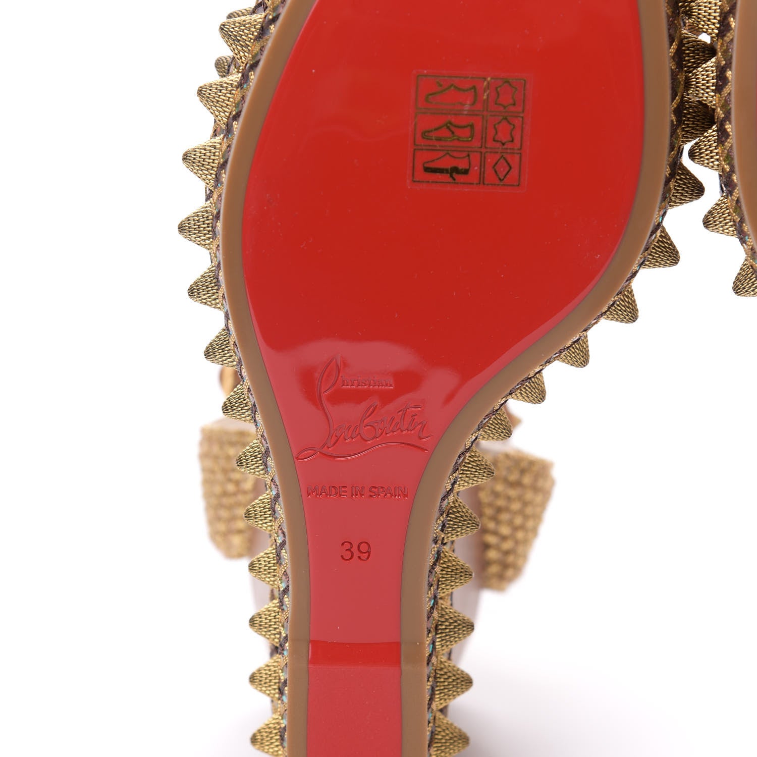 Christian Louboutin Calfskin Cordorella 110 Wedge Sandals 39 Version Cuoio 6 of 8