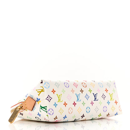 Louis Vuitton Monogram Multicolor Cosmetic Pouch White Litchi 4 of 6
