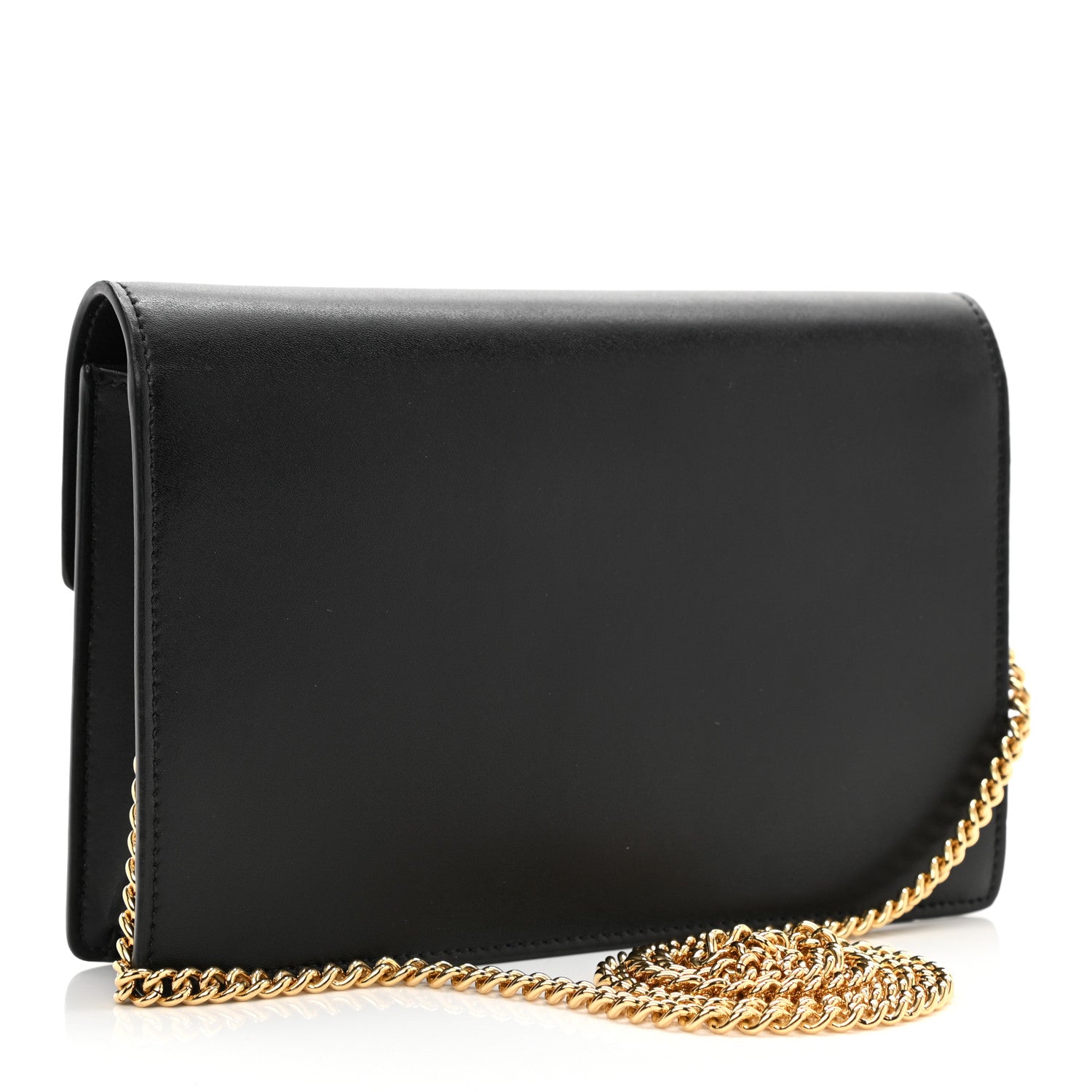 Fendi Vitello Liberty Lucido F is Fendi Medium Envelope Wallet on Chain Black 3 of 10