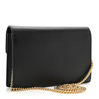 Fendi Vitello Liberty Lucido F is Fendi Medium Envelope Wallet on Chain Black 3 of 10