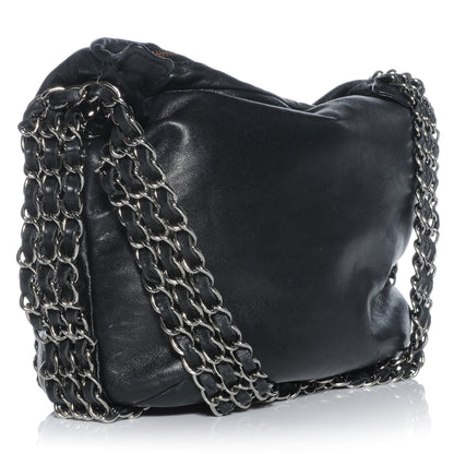 Chanel Lambskin Triple Chain Hobo Black 3 of 8