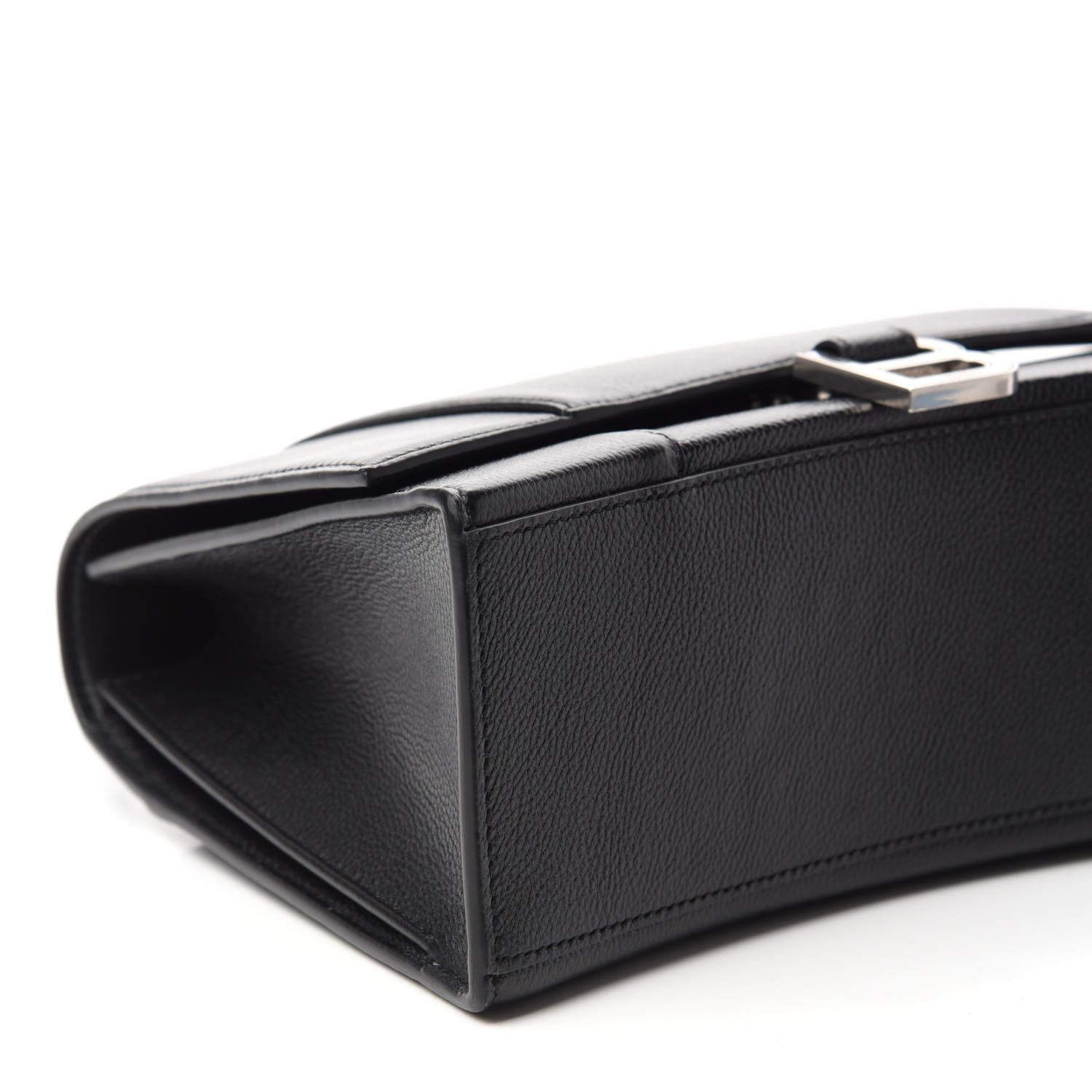 Balenciaga Grained Calfskin Medium Hourglass Top Handle Bag Black 6 of 9