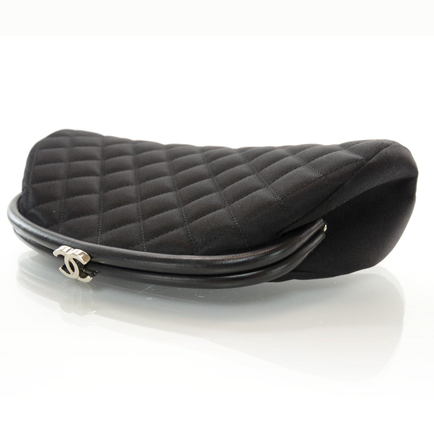 Satin Quilted Timeless Clutch Black