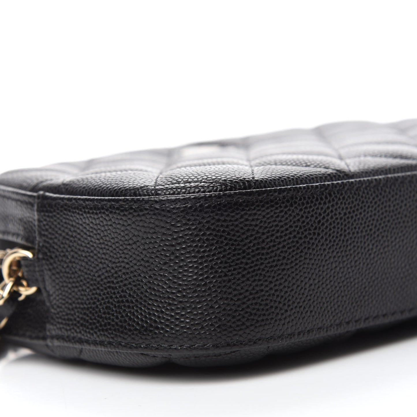 Caviar Quilted Vanity With Chain Black