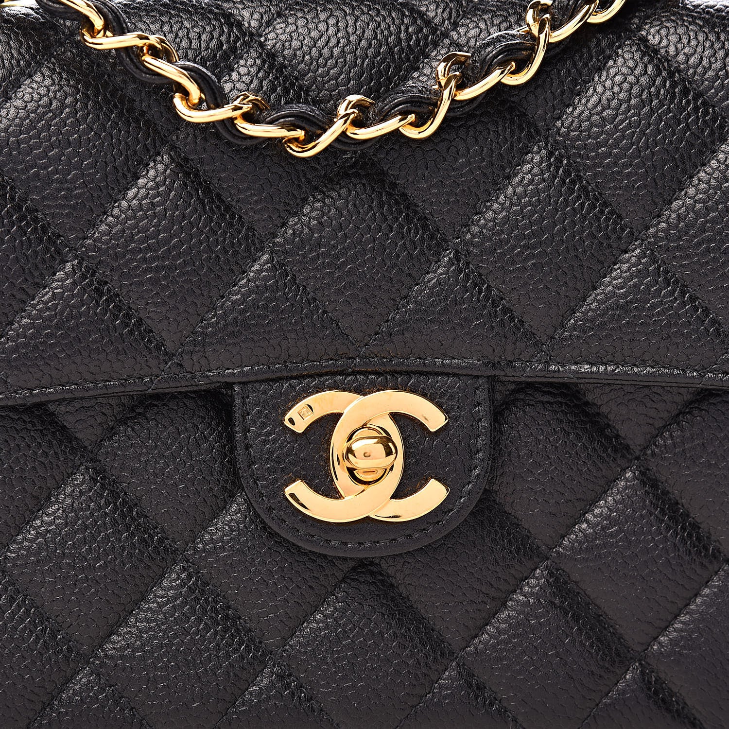 Chanel Caviar Quilted Mini Square Flap Black 12 of 13