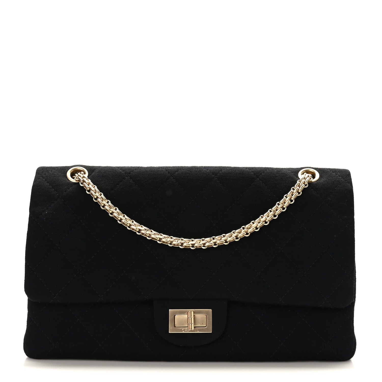 Chanel Jersey Quilted 2.55 Reissue 227 Flap Black 1 of 10