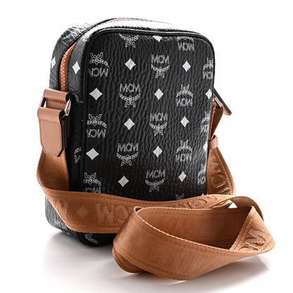 MCM Visetos Camera Crossbody Bag Black Cognac 3 of 9