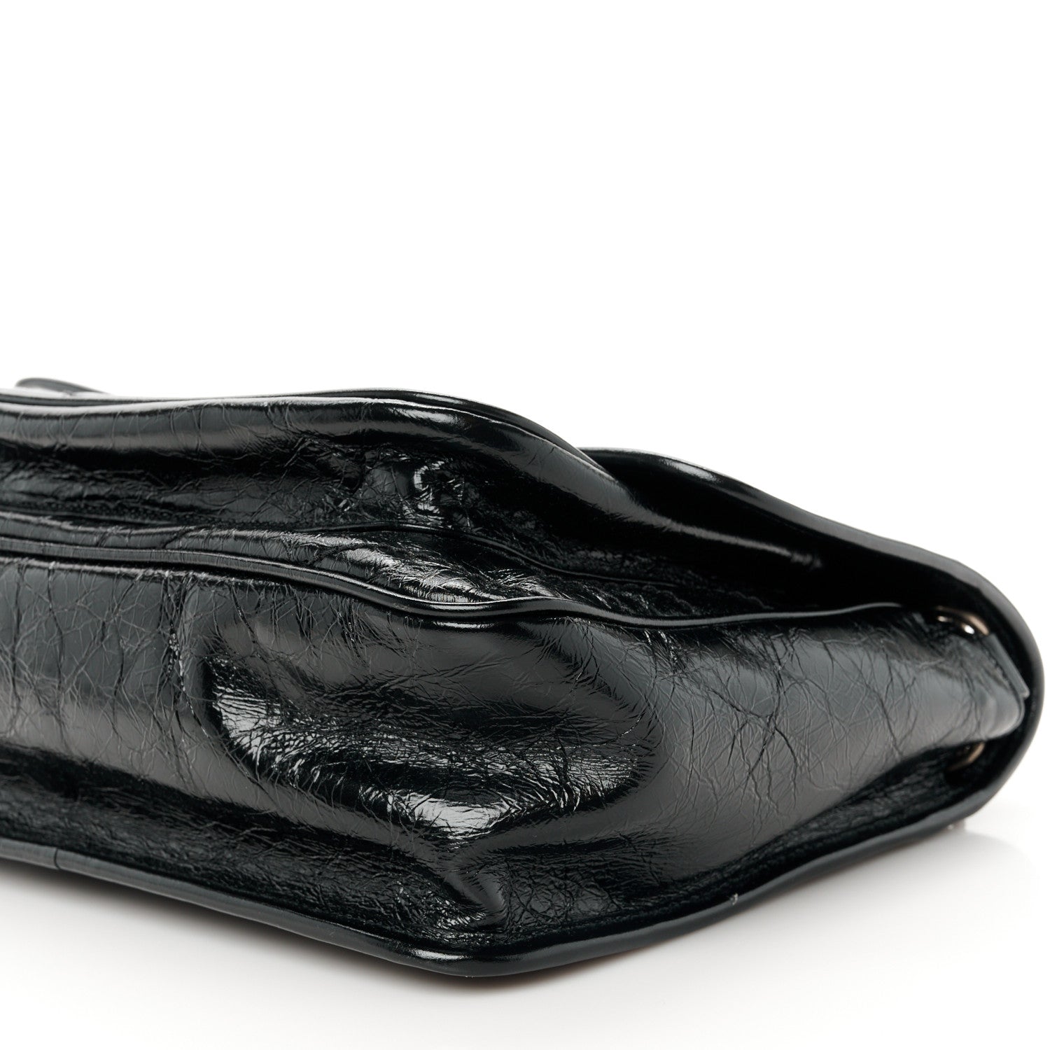 Saint Laurent Crinkled Calfskin Matelasse Monogram Medium Niki Chain Satchel Black 11 of 11