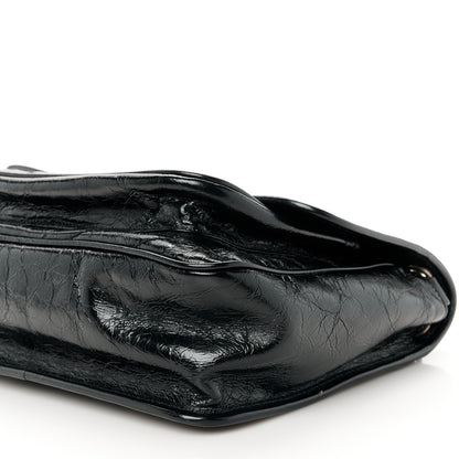 Saint Laurent Crinkled Calfskin Matelasse Monogram Medium Niki Chain Satchel Black 11 of 11