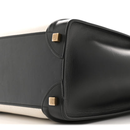 Celine Shrunken Lambskin Micro Bi-Color Luggage Black White 10 of 13