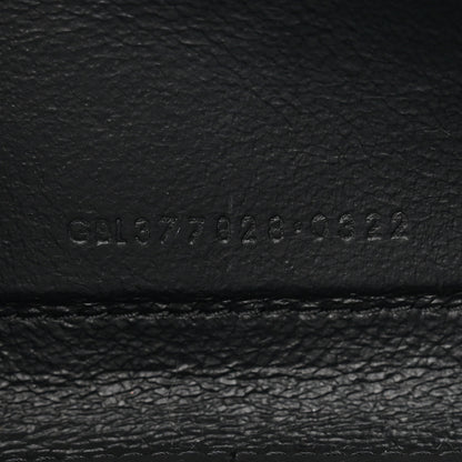 Saint Laurent Grain De Poudre Matelasse Chevron Monogram Chain Wallet Black 8 of 13