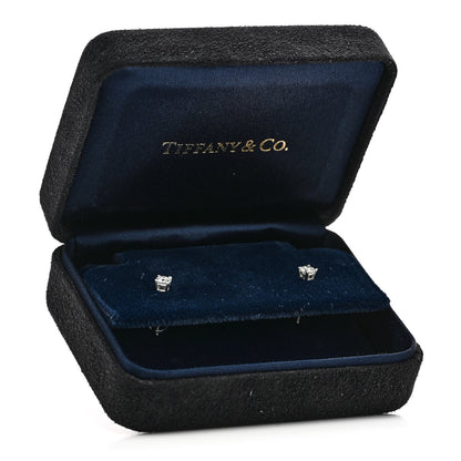 Tiffany Platinum Diamond .34ctw Solitaire Earrings 6 of 6