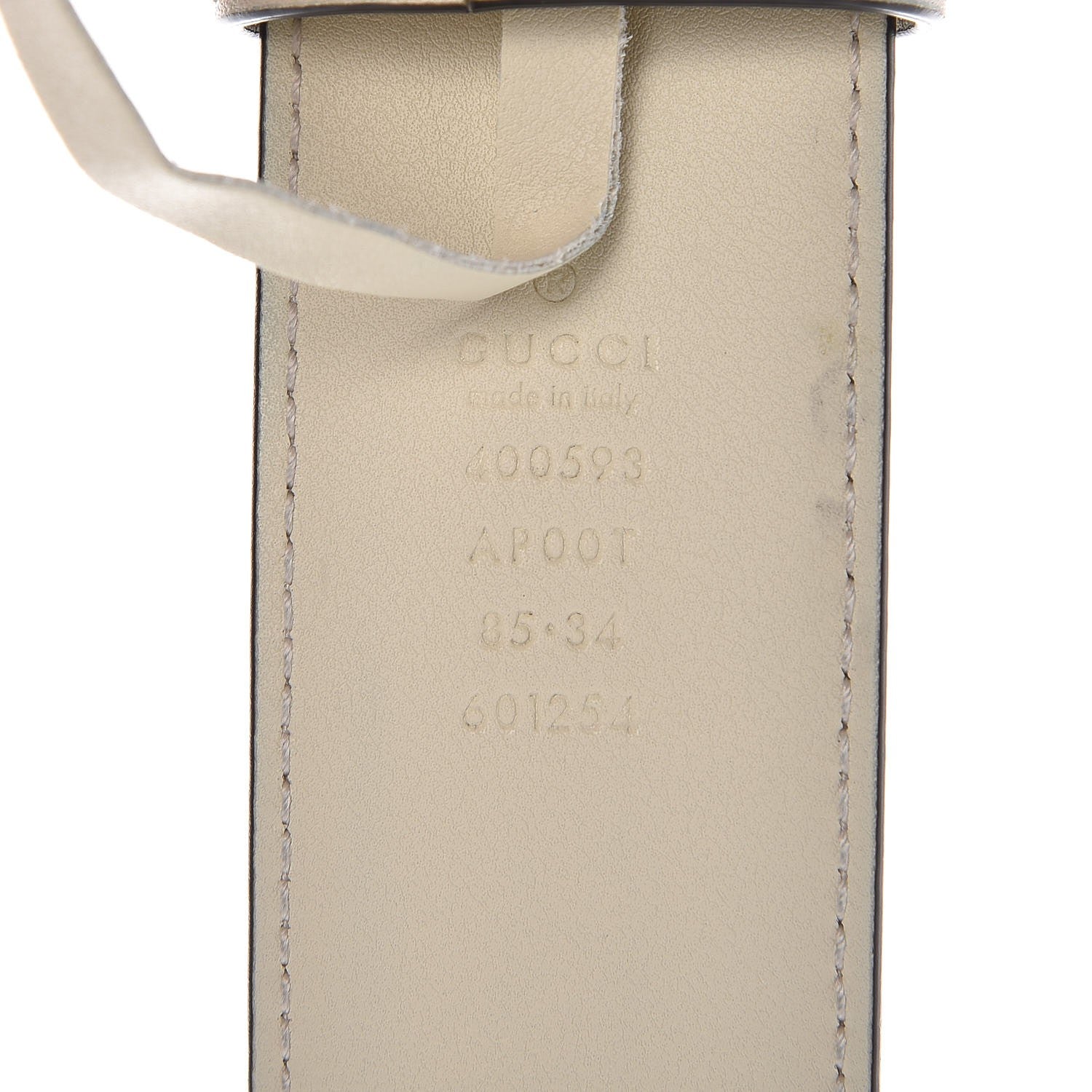 Gucci Calfskin Double G 40mm Belt 85 34 Mystic White 5 of 8