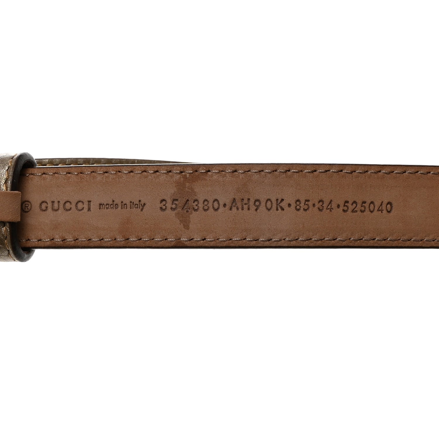 Gucci Calfskin Crystal Interlocking G Belt 85 34 Sasso 5 of 7
