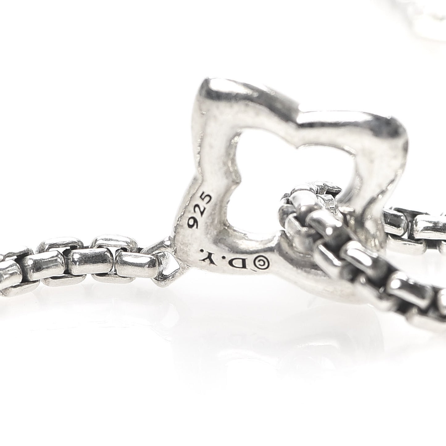 Sterling Silver 25mm Quatrefoil Chain Necklace