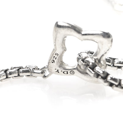 David Yurman Sterling Silver 25mm Quatrefoil Chain Necklace 5 of 5