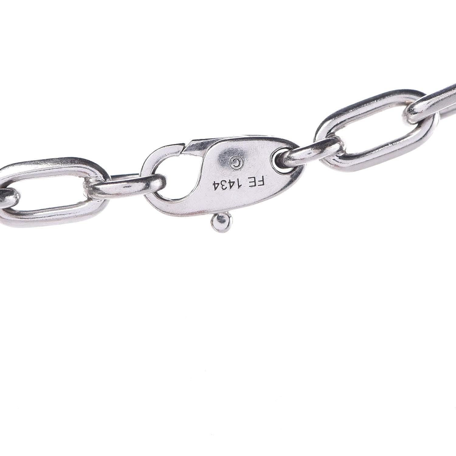 Cartier 18K White Gold 5mm Spartacus Chain Necklace 5 of 5