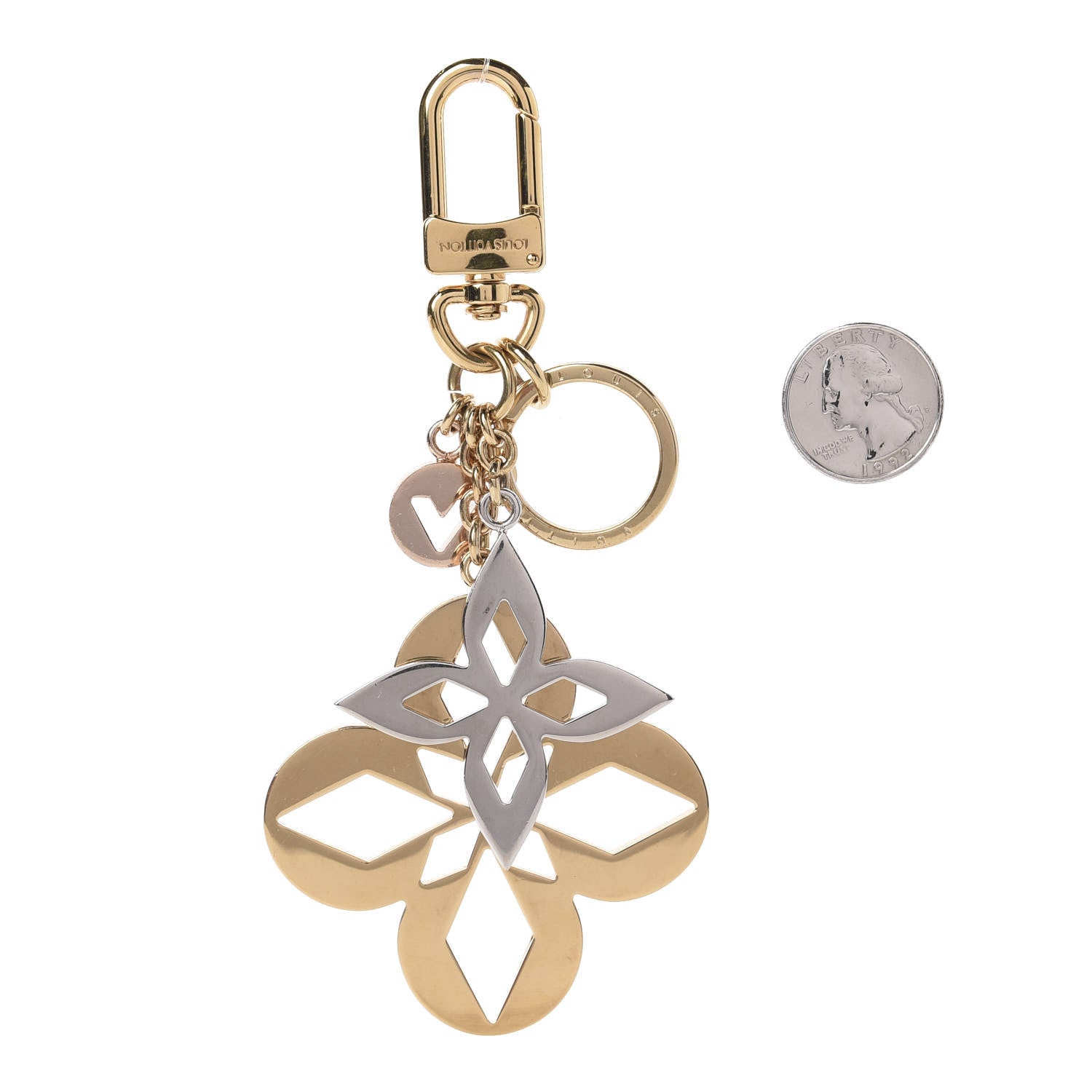 Louis Vuitton Malletage Blossom Bag Charm Key Holder 2 of 6