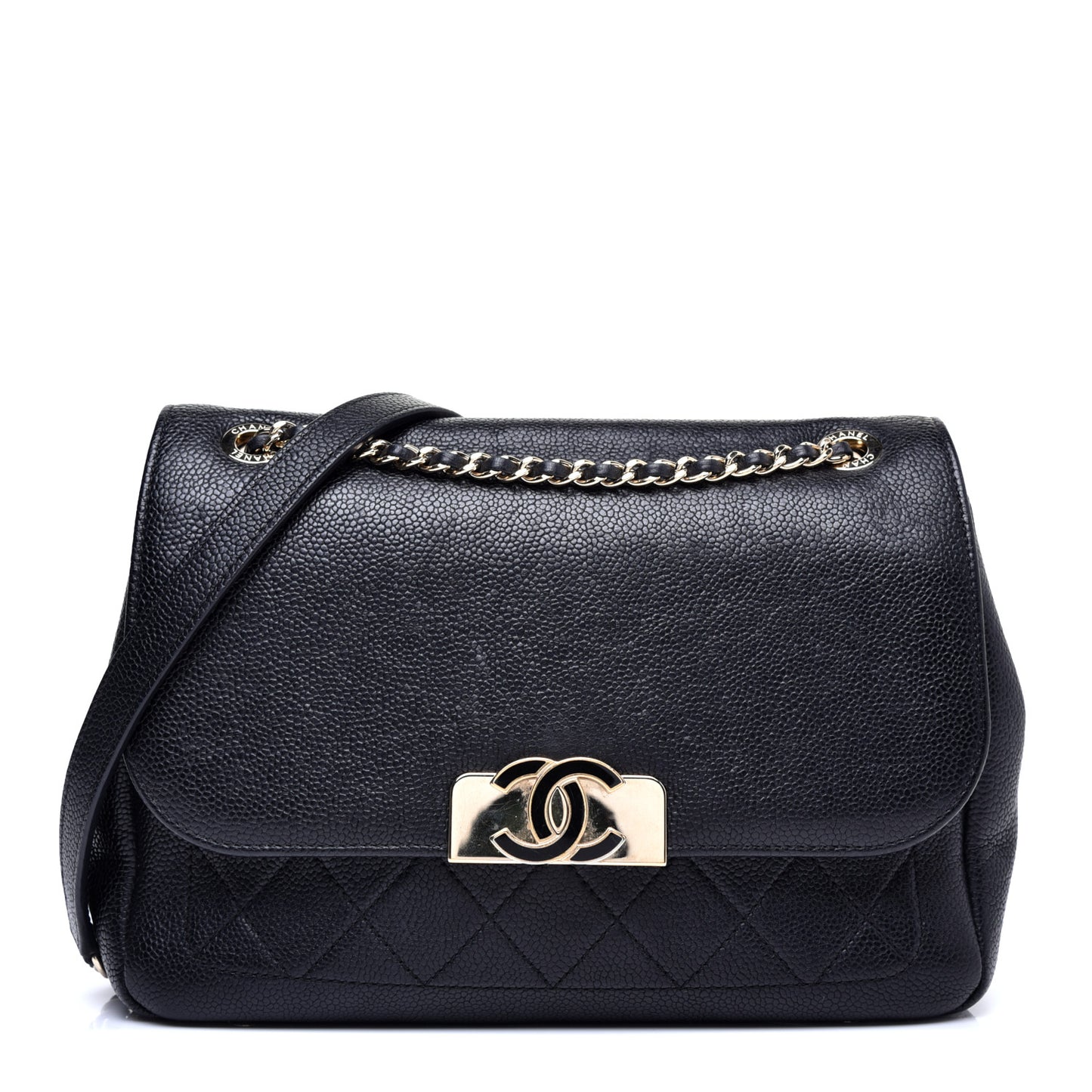 Caviar Quilted Small Flap Black
