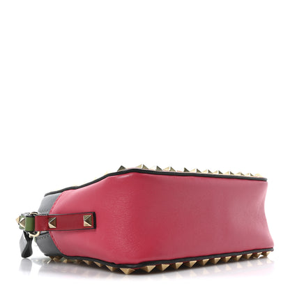Valentino Garavani Vitello Colorblock Rockstud Camera Crossbody Bag Deep Rose Clover 4 of 9