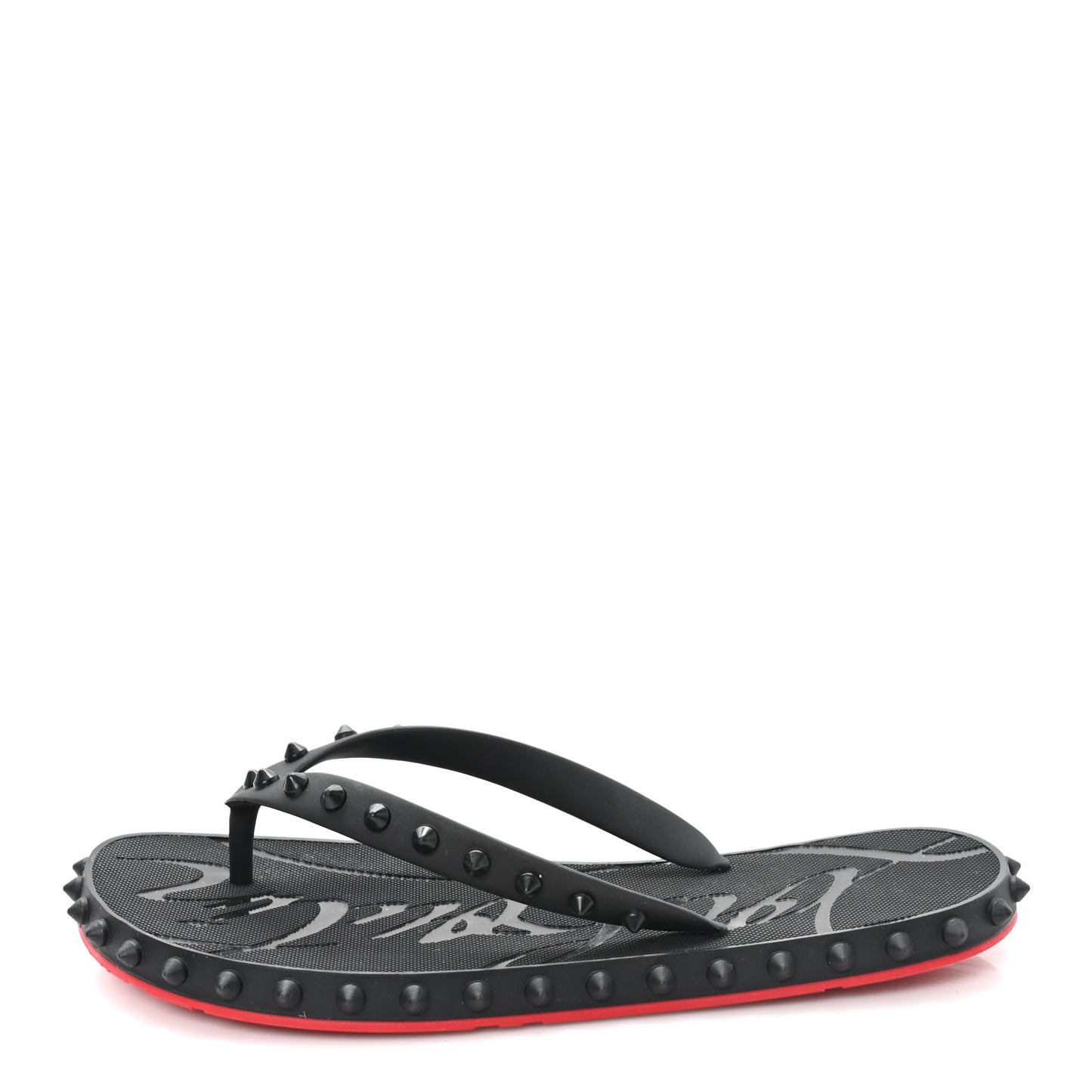 Rubber Spike Loubi Donna Flip Flop 39 Black