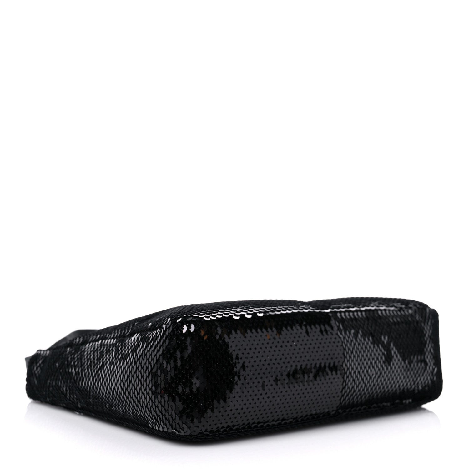 Prada Paillettes Sequin Mini Re-Edition 2000 Bag Black White 4 of 9