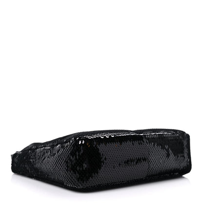 Prada Paillettes Sequin Mini Re-Edition 2000 Bag Black White 4 of 9