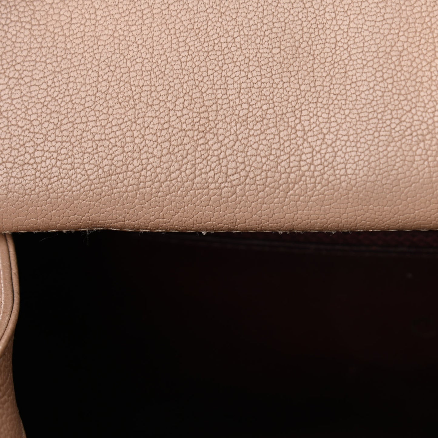 Shiny Goatskin Diagonal Quilted Shoulder Bag Beige