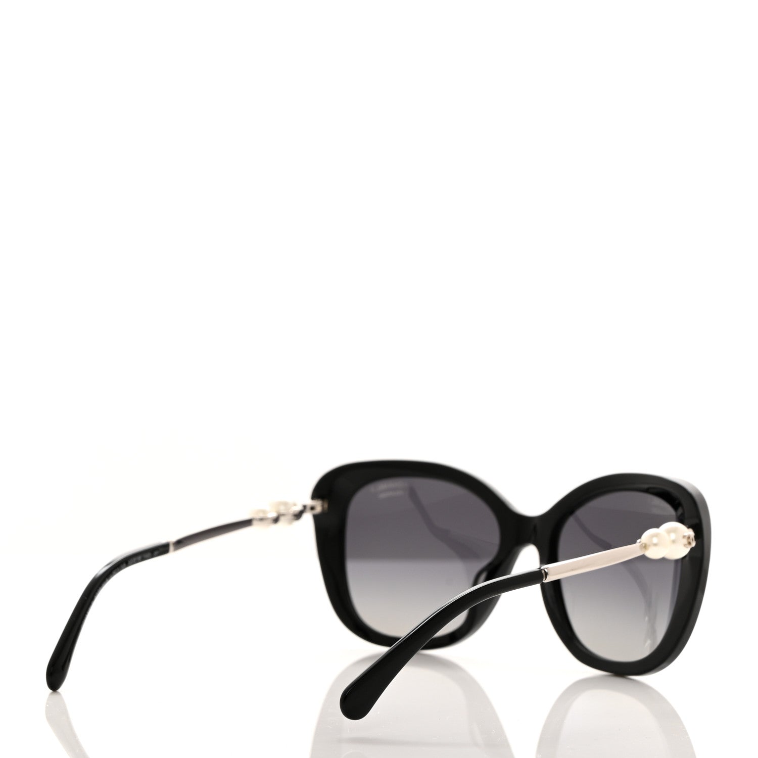 Chanel Acetate Polarized Butterfly Winter Pearl Sunglasses 5339-H-A Black 4 of 8