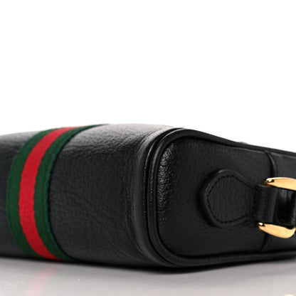 Gucci Calfskin Web Mini Ophidia Shoulder Bag Black 10 of 11