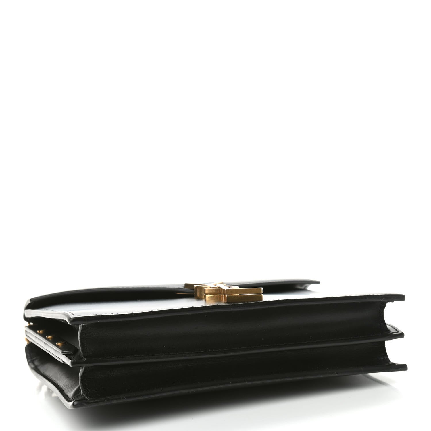Saint Laurent Smooth Calfskin Monogram Cassandra Clasp Bag Black 4 of 9