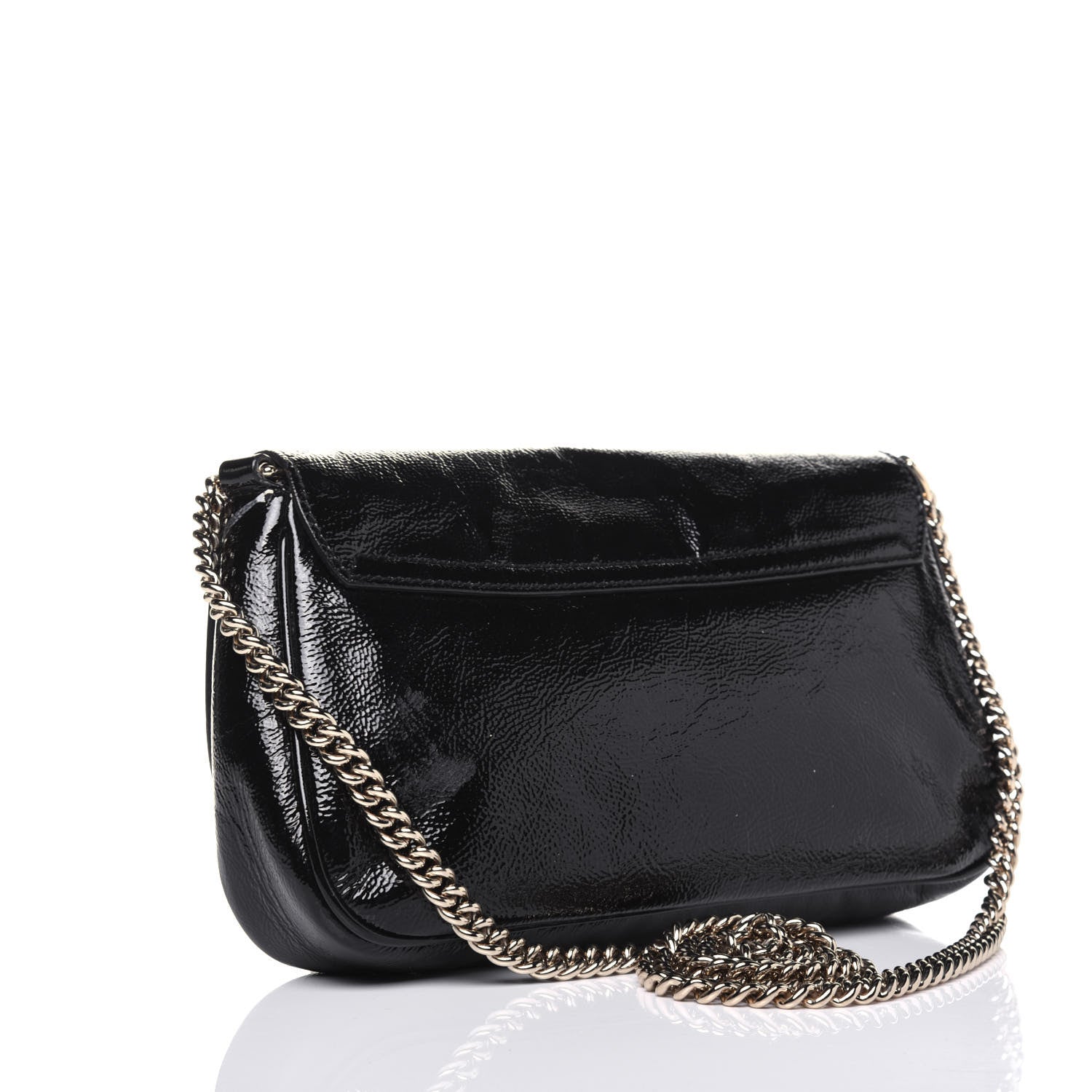 Gucci Patent Medium Soho Flap Crossbody Black 4 of 14