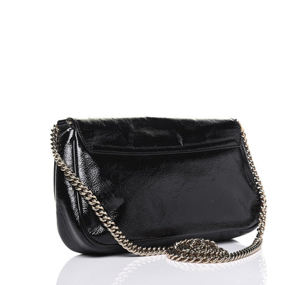 Gucci Patent Medium Soho Flap Crossbody Black 4 of 14