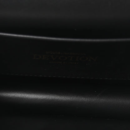 Dolce & Gabbana Smooth Calfskin Small Devotion Envelope Top Handle Bag Black 5 of 9