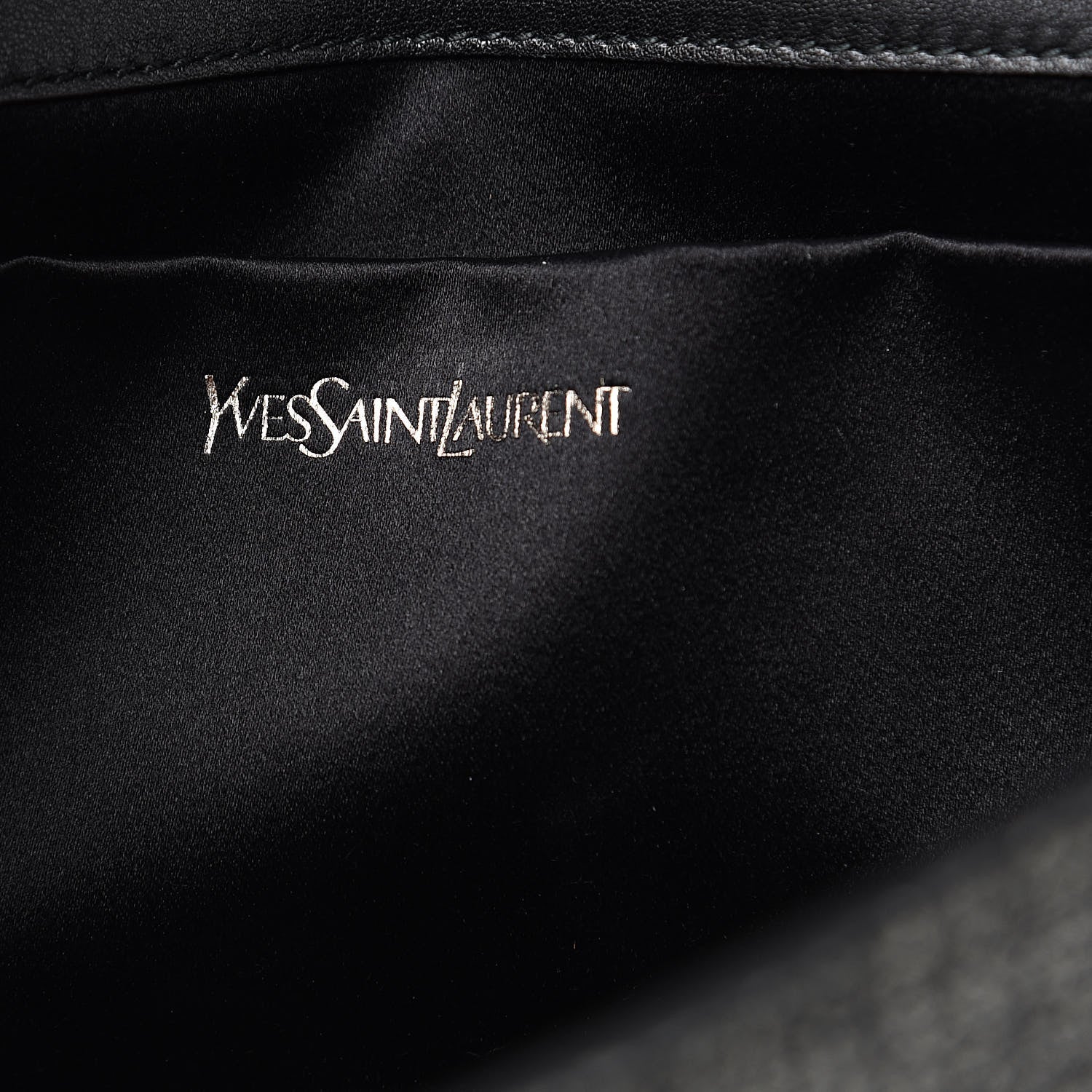 Saint Laurent Metallic Textured Large Belle De Jour Clutch Dark Silver 6 of 8
