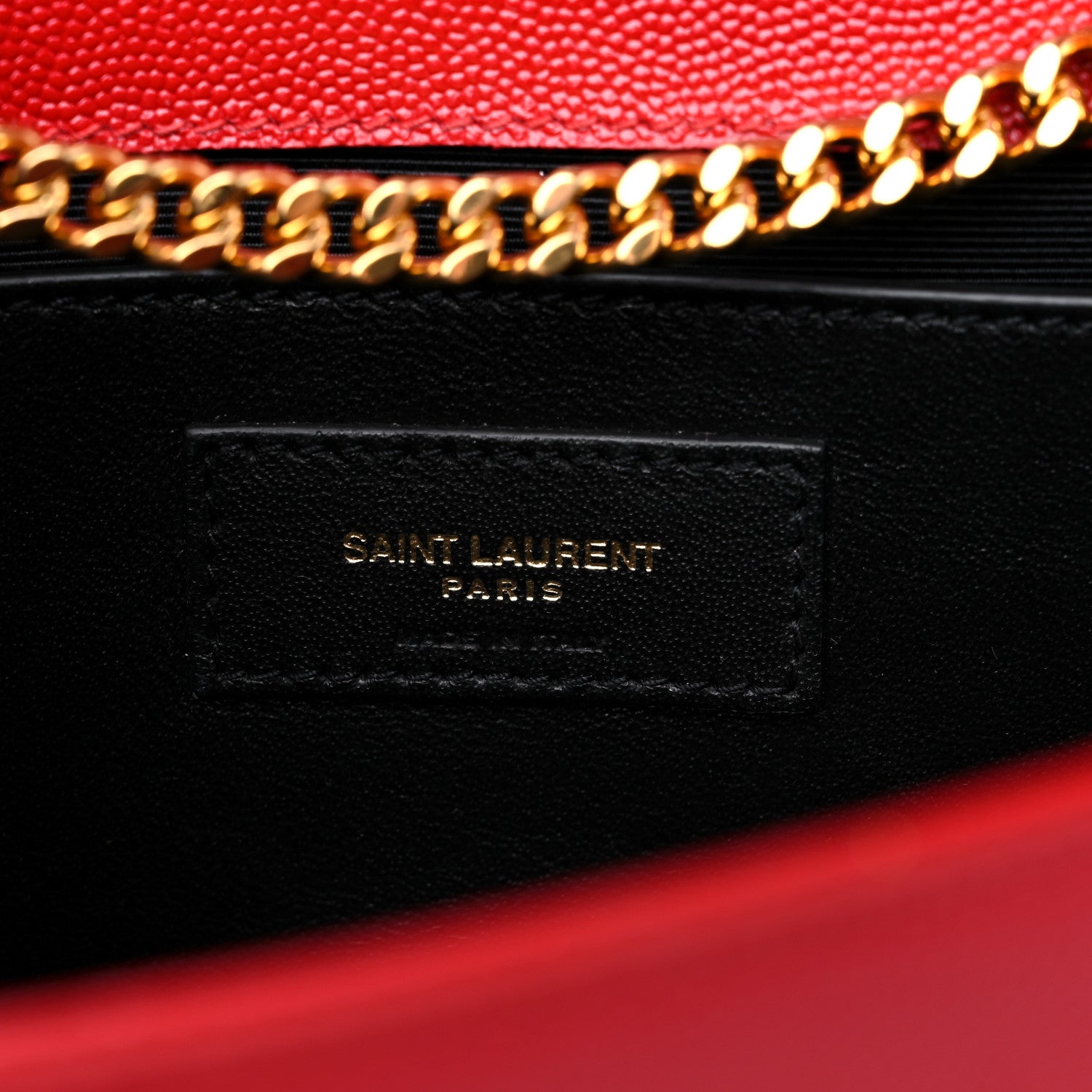 Saint Laurent Grain De Poudre Medium Classic Monogram Kate Tassel Satchel Red 7 of 9