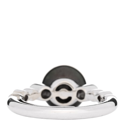 Mikimoto 18K White Gold Diamond Black South Sea Cultured Pearl 9-9.5mm Ring 49 5 4 of 6